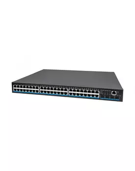 Коммутатор NST NS-SW-48G4G-PL, управляемый, кол-во портов: 48x1 Гбит/с, кол-во SFP/uplink: RJ-45 4x1 Гбит/с, установка в стойку, PoE: 48x30 Вт (макс. 800 Вт)