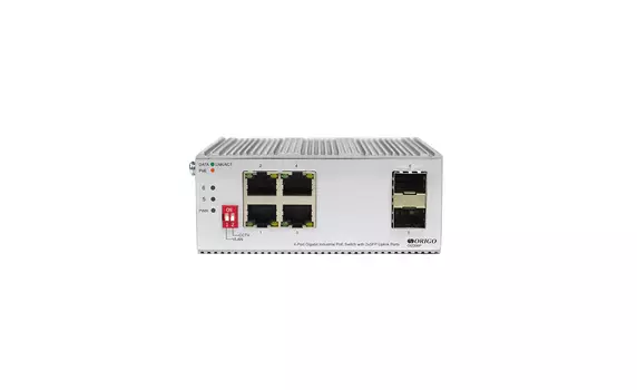 Коммутатор ORIGO OI2206P/60W, кол-во портов: 4x1 Гбит/с, кол-во SFP/uplink: SFP 2x1 Гбит/с, на DIN-рейку, PoE:4x30 Вт (макс. 60 Вт) (OI2206P/60W/A1A)