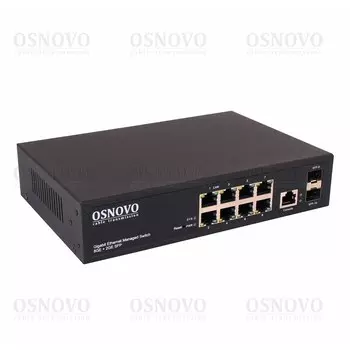 Коммутатор Osnovo SW-70802/L2, управляемый, кол-во портов: 8x1 Гбит/с, кол-во SFP/uplink: SFP 2x1 Гбит/с (SW-70802/L2)