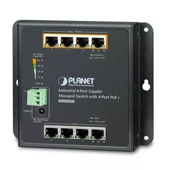 Коммутатор Planet WGS-804HPT, управляемый, кол-во портов: 8x1 Гбит/с, PoE: 4x36Вт (макс. 144Вт) (WGS-804HPT)