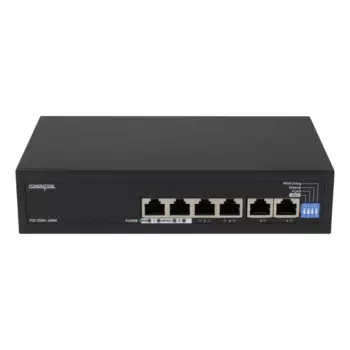 Коммутатор Powertone PUS-2T04L-60RM, кол-во портов: 4x100 Мбит/с, кол-во SFP/uplink: RJ-45 2x100 Мбит/с, установка в стойку, PoE: 4x30 Вт (макс. 60 Вт) (PUS-2T04L-60RM)