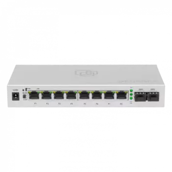 Коммутатор SNR SNR-S1908GP-2S, кол-во портов: 8x1 Гбит/с, SFP 2x1 Гбит/с, PoE: 8x30Вт (макс. 120Вт) (SNR-S1908GP-2S)