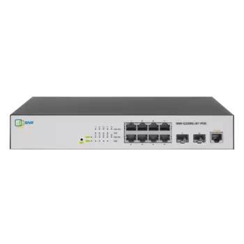 Коммутатор SNR SNR-S2200G-8T-POE, управляемый, кол-во портов: 8x1 Гбит/с, кол-во SFP/uplink: SFP 2x1 Гбит/с, установка в стойку, PoE: 8x30Вт (макс. 100Вт) (SNR-S2200G-8T-POE)