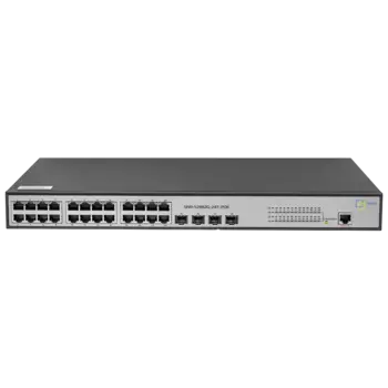 Коммутатор SNR SNR-S2982G-24T-POE, управляемый, кол-во портов: 24x1 Гбит/с, кол-во SFP/uplink: SFP 4x1 Гбит/с, установка в стойку, PoE: 24x30Вт (макс. 185Вт)