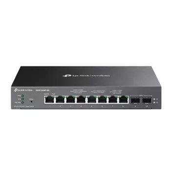 Коммутатор TP-Link Omada SG2210XMP-M2, управляемый, кол-во портов: 8x2.5 Гбит/с, кол-во SFP/uplink: SFP+ 2x10 Гбит/с, PoE: 8x30 Вт (макс. 160 Вт) (SG2210XMP-M2)