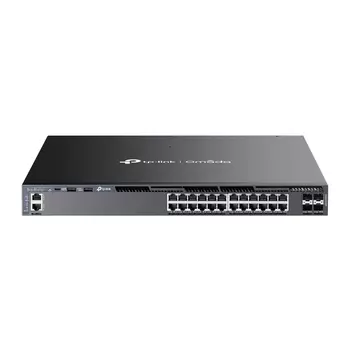 Коммутатор TP-Link Omada SG6428XHP, управляемый, кол-во портов: 24x1 Гбит/с, кол-во SFP/uplink: SFP+ 4x10 Гбит/с, установка в стойку, PoE: 24x30 Вт (макс. 720 Вт) (SG6428XHP)