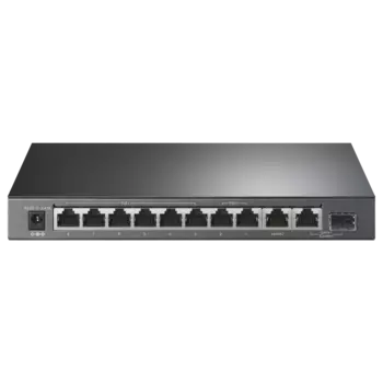 Коммутатор TP-Link TL-SG1210PP, кол-во портов: 7x1 Гбит/с, кол-во SFP/uplink: combo RJ-45/SFP/RJ-45 2x1 Гбит/с, PoE: 8x60 Вт (макс. 123 Вт)