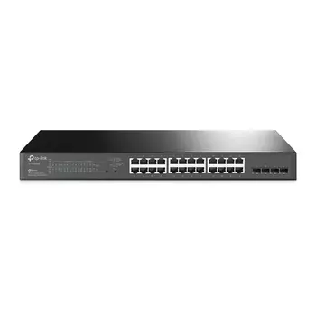 Коммутатор TP-LINK TL-SG2428P, управляемый, кол-во портов: 24x1 Гбит/с, кол-во SFP/uplink: SFP 4x1 Гбит/с, установка в стойку, PoE: 24x30Вт (макс. 250Вт) (TL-SG2428P)