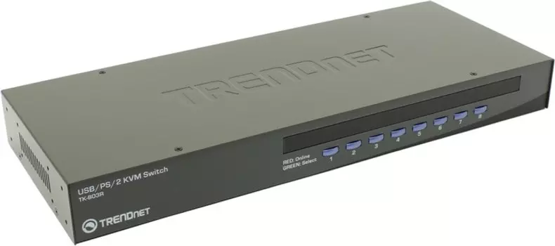Коммутатор TRENDnet TK-803R 8-Port USB/PS2 KVM Switch
