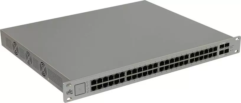 Коммутатор Ubiquiti UNIFI Switch US-48-500W, управляемый, кол-во портов: 48x1 Гбит/с, SFP 2x1 Гбит/с, кол-во SFP/uplink: SFP+ 2x10 Гбит/с, установка в стойку, PoE: 48x30Вт (макс. 500Вт) (US-48-500W-EU)