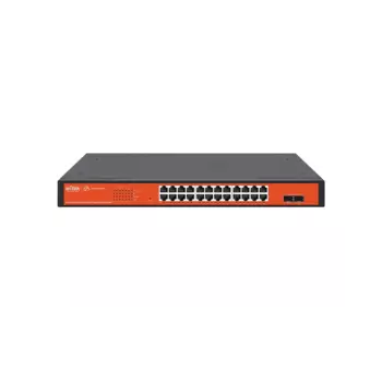Коммутатор Wi-Tek WI-PCES326GF, управляемый, кол-во портов: 24x1 Гбит/с, кол-во SFP/uplink: SFP 2x1 Гбит/с, установка в стойку, PoE: 24x30 Вт (макс. 370 Вт) (WI-PCES326GF)