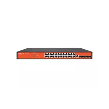 Коммутатор Wi-Tek WI-PCMS528F-L3, управляемый, кол-во портов: 24x1 Гбит/с, кол-во SFP/uplink: SFP+ 4x10 Гбит/с, установка в стойку, PoE: 24x30 Вт (макс. 370 Вт) (WI-PCMS528F-L3)