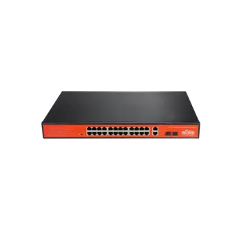 Коммутатор Wi-Tek WI-PS526G v4, кол-во портов: 24x100 Мбит/с, установка в стойку, PoE: 24x60 Вт
