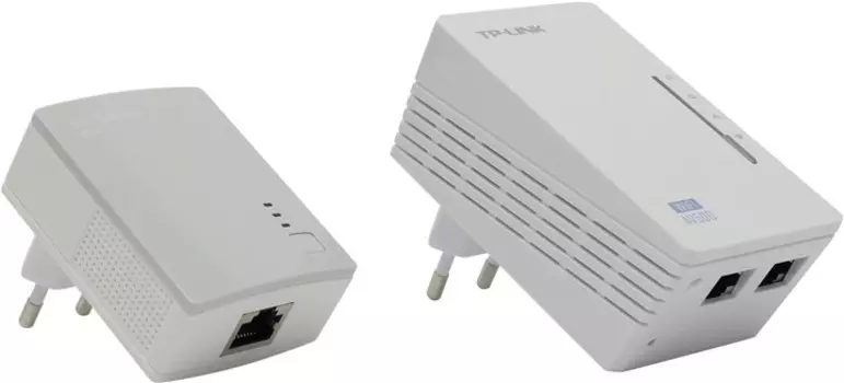 Комплект адаптеров Powerline Wi-Fi TP-LINK TL-WPA4220KIT, 802.11n 2.4 ГГц 300 Мбит/с, 2x100 Мбит/сек (TL-WPA4220KIT)