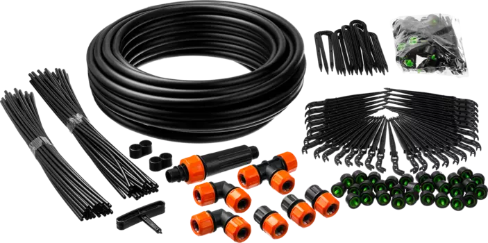 Комплект для полива GRINDA, пла­стик, капельный, d = 1/2" (13 мм), 18м, 4 бар (425270-60)