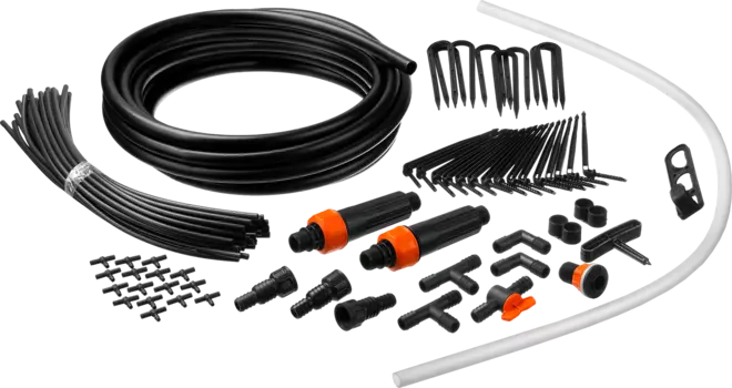 Комплект для полива GRINDA, пла­стик, капельный, d = 1/2" (13 мм), 9м, 0.2 бар (425272-30)