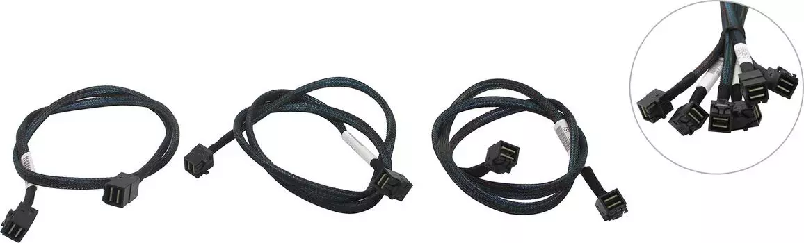 Комплект кабелей Intel Accessory cable kit, SFF-8643 (mini SAS HD) - SFF-8643 (mini SAS HD), 93/81/64 см, черный (CYPCBLHDHDXXX1 99AJF8)