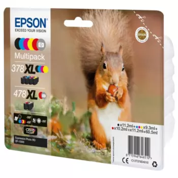 Комплект картриджей струйный Epson C13T379D4010/C13T379D4020, многоцветный, оригинальный, 6 шт. для Epson Expression Photo HD XP-15000