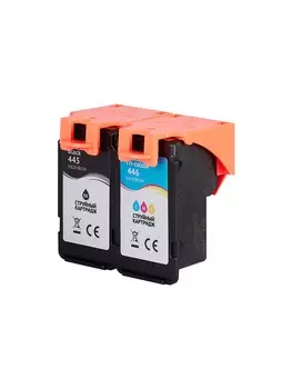 Комплект картриджей струйный SAKURA SI8283B004 (PG-445/CL-446/8283B004), черный/голубой/пурпурный/желтый, совместимый, 180 страниц, 15 мл, 2 шт., для Canon MG2540/PIXMA MG2440/MG2940/iP2840