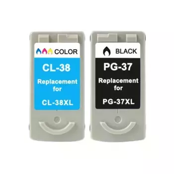 Комплект картриджей струйный T2 IC-CPG-37+CL-38_MP (PG-37/CL-38/2145B005/2146B005), черный, цветной, совместимый, для Canon PIXMA iP1800/PIXMA iP1900/PIXMA iP2500/PIXMA iP2600/MP140/MP190/MP210/MP220/MP470/MX300/MX310