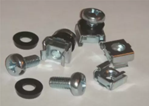 Комплект крепежа DKC R5CNS50 для установки 19дюймового профиля в шкаф, винт, шайба, гайка, серый, 50 шт. (R5CNS50)