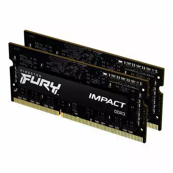 Комплект памяти DDR3L SODIMM 16Gb (2x8Gb), 1866MHz, CL11, 1.35 В, Kingston, FURY Impact (KF318LS11IBK2/16)