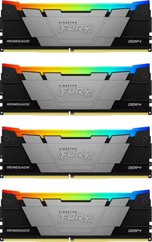 Комплект памяти DDR4 DIMM 128Gb (4x32Gb), 3600MHz, CL16, 1.35V, Kingston, FURY Renegade RGB (KF436C18RB2AK4/128) Retail