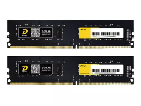 Комплект памяти DDR4 DIMM 16Gb (2x8Gb), 2666MHz, CL19, 1.2V Derlar Black Warrior (2x8GB-2666-BW)