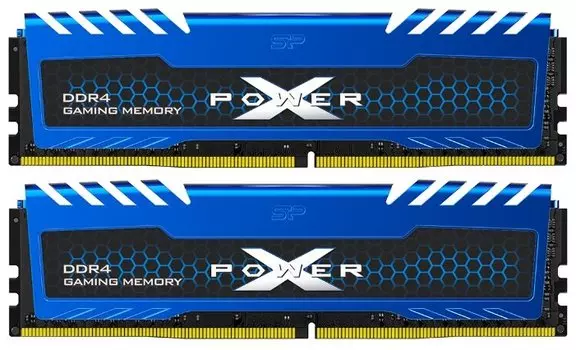Комплект памяти DDR4 DIMM 16Gb (2x8Gb), 3600MHz, CL18, 1.35 В, Silicon Power, XPower Turbine (SP016GXLZU360BDA)