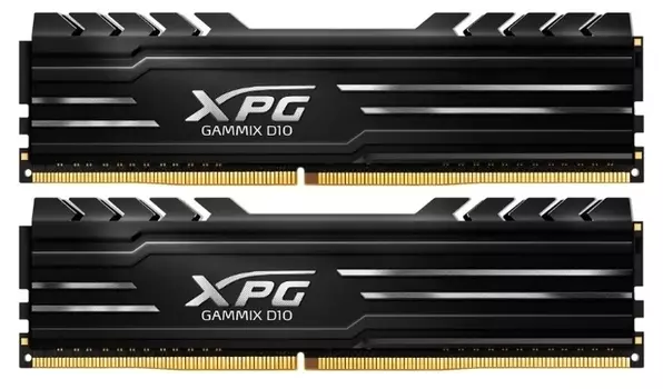 Комплект памяти DDR4 DIMM 16Gb (2x8Gb), 3600MHz, CL18, 1.35 В, ADATA, XPG GAMMIX D10 Black (AX4U36008G18I-DB10)