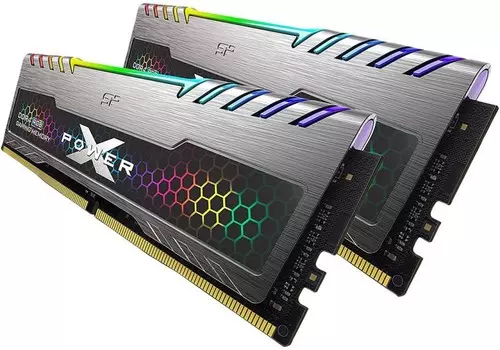 Комплект памяти DDR4 DIMM 16Gb (2x8Gb), 3600MHz, CL18, 1.35 В, Silicon Power, XPower Turbine RGB (SP016GXLZU360BDB)