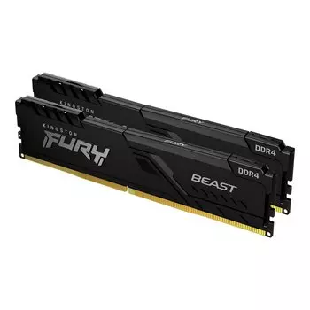Комплект памяти DDR4 DIMM 16Gb (2x8Gb), 3733MHz, CL19, 1.35 В, Kingston, FURY Beast Black (KF437C19BBK2/16)