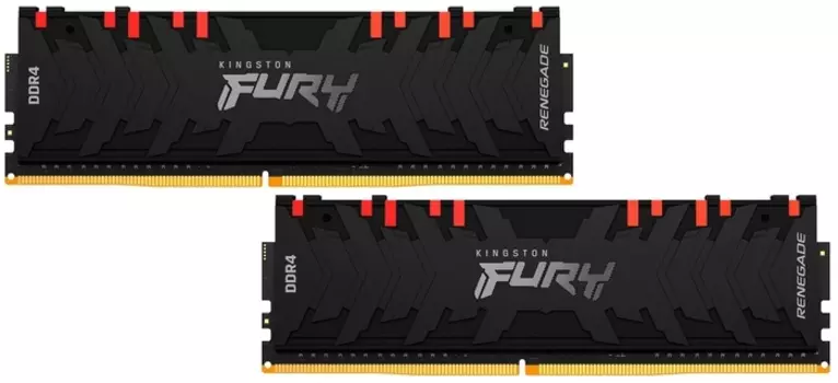 Комплект памяти DDR4 DIMM 16Gb (2x8Gb), 4000MHz, CL19, 1.35 В, Kingston, FURY Renegade RGB (KF440C19RBAK2/16)