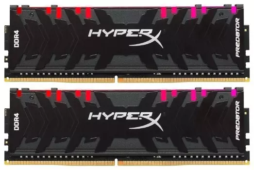 Комплект памяти DDR4 DIMM 16Gb (2x8Gb), 4600MHz, CL19, 1.5V Kingston HyperX Predator RGB (HX446C19PB3AK2/16)