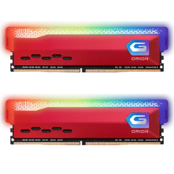 Комплект памяти DDR4 DIMM 32Gb (2x16Gb), 3200MHz, CL16, 1.35 В, Geil, ORION RGB RED