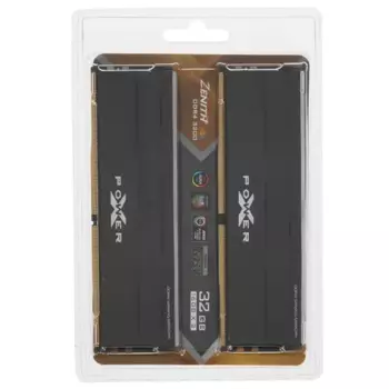 Комплект памяти DDR4 DIMM 32Gb (2x16Gb), 3200MHz, CL16, 1.35V, Silicon Power, XPOWER Zenith RGB (SP032GXLZU320BDD) Retail