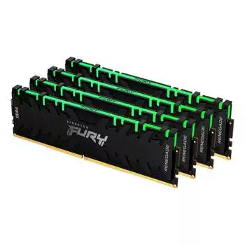 Комплект памяти DDR4 DIMM 32Gb (4x8Gb), 3600MHz, CL16, 1.35 В, Kingston, FURY Renegade RGB (KF436C16RBAK4/32)