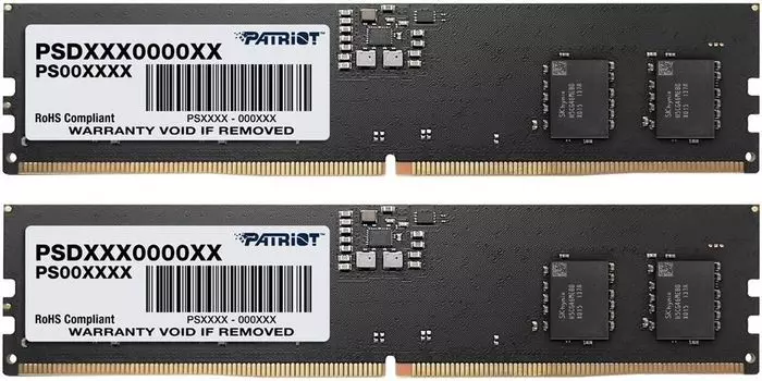 Комплект памяти DDR5 DIMM 16Gb (2x8Gb), 4800MHz, CL40, 1.1 В, Patriot Memory, Signature (PSD516G4800K)