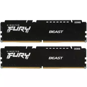 Комплект памяти DDR5 DIMM 16Gb (2x8Gb), 5200MHz, CL36, 1.25 В, Kingston, FURY Beast Black EXPO (KF552C36BBEK2-16) Retail