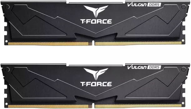 Комплект памяти DDR5 DIMM 32Gb (2x16Gb), 6000MHz, CL30, 1.35V, Team Group, T-Force Vulcan Black (FLBD532G6000HC30DC01) Retail