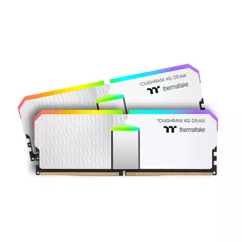 Комплект памяти DDR5 DIMM 32Gb (2x16Gb), 6200MHz, CL32, 1.3 В, Thermaltake, TOUGHRAM XG RGB D5 White (RG34D516GX2-6200C32B) Retail
