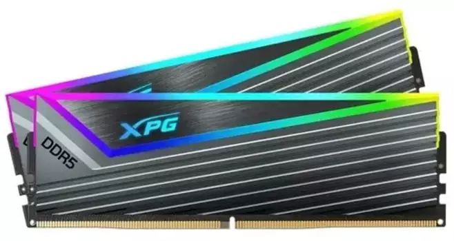 Комплект памяти DDR5 DIMM 32Gb (2x16Gb), 6400MHz, CL32, 1.4V, ADATA, XPG Caster RGB (AX5U6400C3216G-DCCAGY) Retail