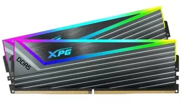 Комплект памяти DDR5 DIMM 32Gb (2x16Gb), 6400MHz, CL32, 1.4V, ADATA, XPG Caster RGB (AX5U6400C3216G-DCCARGY) Retail