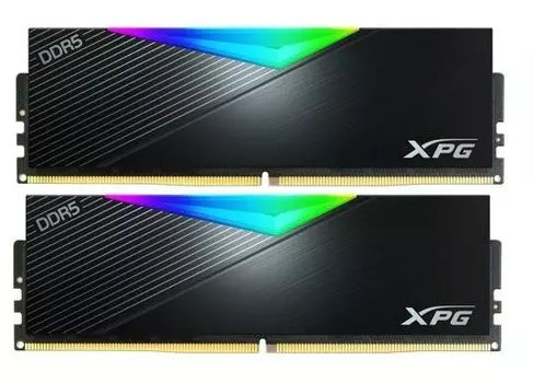 Комплект памяти DDR5 DIMM 32Gb (2x16Gb), 6400MHz, CL32, 1.4V, ADATA, XPG Lancer RGB (AX5U6400C3232G-DCLARBK) Retail