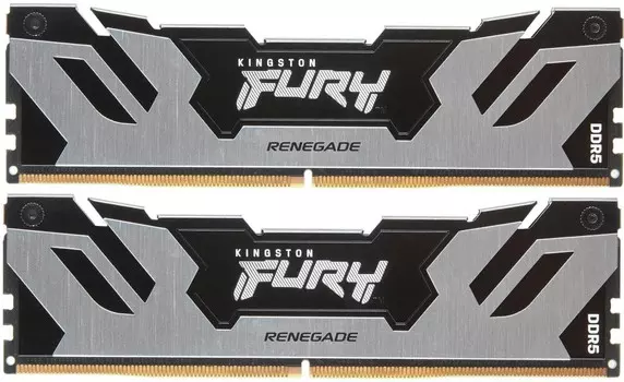 Комплект памяти DDR5 DIMM 32Gb (2x16Gb), 7600MHz, CL38, 1.45V, Kingston, FURY Renegade Silver (KF576C38RSK2-32) Retail