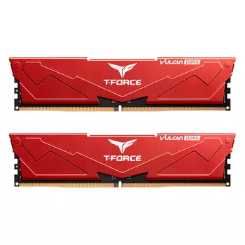Комплект памяти DDR5 DIMM 64Gb (2x32Gb), 5600MHz, CL36, 1.3V, Team Group, T-Force Vulcan Red (FLRD564G5600HC36BDC01) Retail