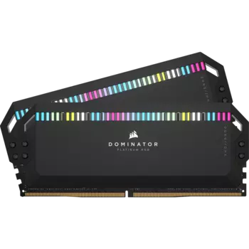 Комплект памяти DDR5 DIMM 64Gb (2x32Gb), 5600MHz, CL40, 1.25 В, Corsair, Dominator Platinum RGB (CMT64GX5M2B5600C40) Retail