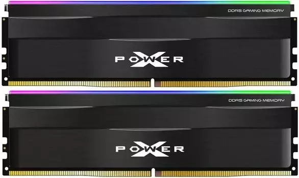 Комплект памяти DDR5 DIMM 64Gb (2x32Gb), 6000MHz, CL40, 1.35V, Silicon Power, XPOWER Zenith RGB (SP064GXLWU600FDF) Retail