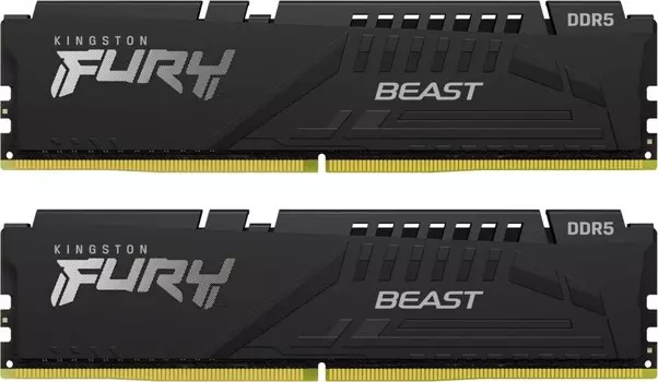 Комплект памяти DDR5 DIMM 64Gb (2x32Gb), 6000MHz, CL30, 1.4V, Kingston FURY Beast Black XMP (KF560C30BBK2-64) Retail