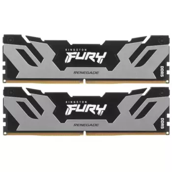 Комплект памяти DDR5 DIMM 64Gb (2x32Gb), 6400MHz, CL32, 1.4V, Kingston, FURY Renegade Silver (KF564C32RSK2-64) Retail
